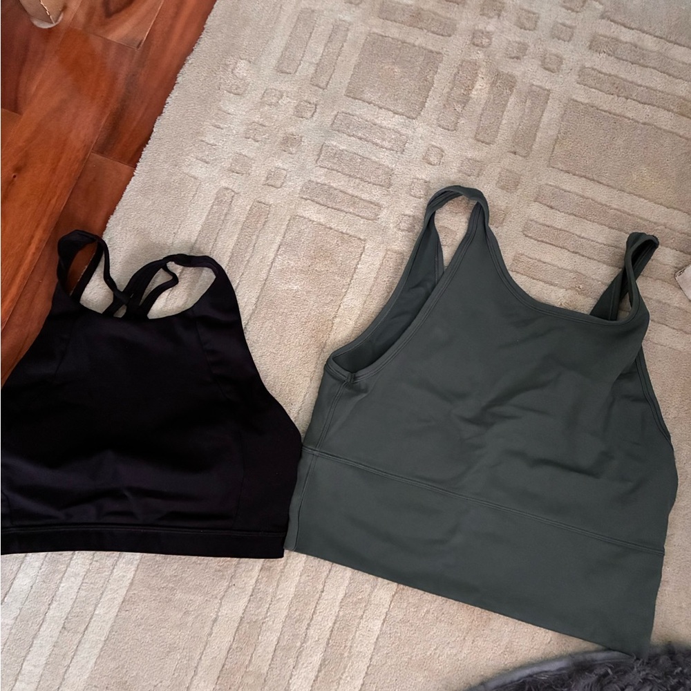 lululemon athletica Dual Pack: Black and Forest Green Sports Bras